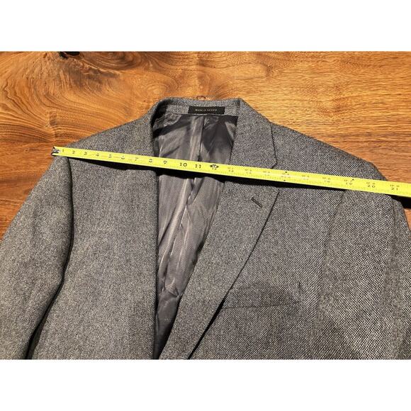Jos. A. Bank 44L Mens Sports Coat Blazer Gray‎ Charcoal Wool Cashmere Italy - Picture 8 of 16